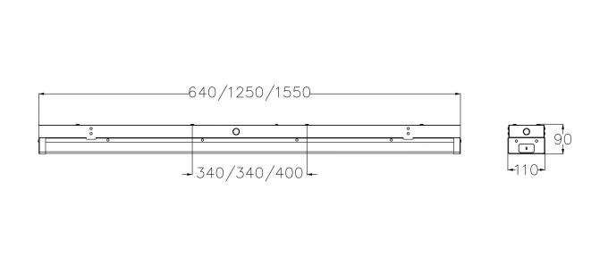 Subway Led Linear Subway Linear Suspended Lights 230V Commercial Linkable LED Tube Light